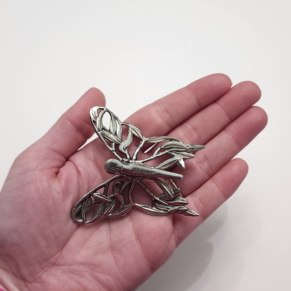 John Hardy for Neiman Marcus Butterfly Scarf Clip Brooch / Hair Accessory - Picture 5 of 10